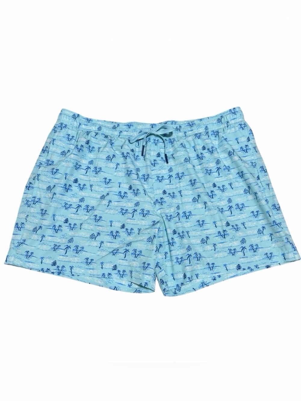 Southern Tide Men's Tropical Swim Trunks | Light Blue/Palm Tree | Size XXL